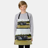 Tablier Aquarelle vintage à vapeur, aire pour enfants (Porté)