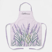 Tablier Aquarelle violette Lavande Florale (Recto)