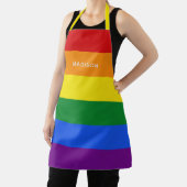 Tablier Aquarelles de noms personnalisées Rainbow Flag (Insitu)