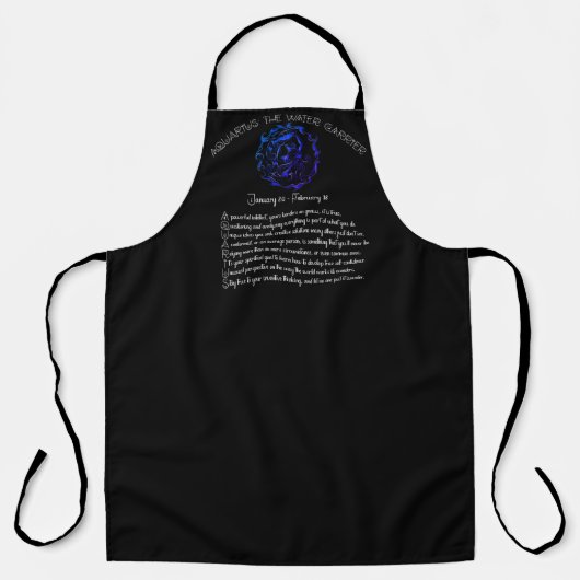 Tablier Aquarius Apron - Noir (Recto)