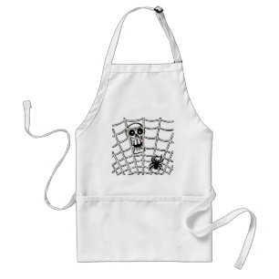 Tablier Araignée en Web avec le crâne Halloween Apron