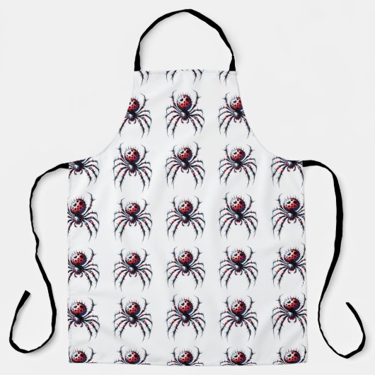 Tablier araignée gothique halloween apron grand (Recto)