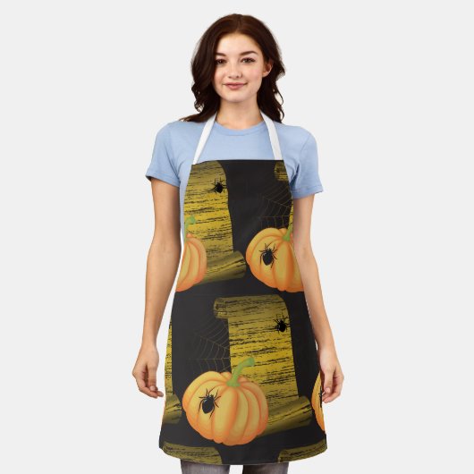 Tablier Araignées Et Citrouilles (Porté)