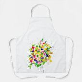 Tablier Arbre abstrait couleur aquarelle (Recto)