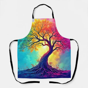 Tablier Arbre Arc-en-Ciel : Racines d'Espoir Infini Art