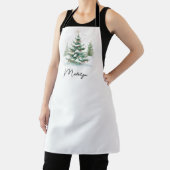 Tablier Arbre de Noël à l'aquarelle de script simple (Insitu)