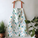 Tablier Arbre de Noël aquarelle<br><div class="desc">Ce tablier festif est parfait pour la cuisine de Noël,  la boulangerie et l'artisanat ! Doté d'un jeu de couleurs d'aquarelles des arbres de Noël. Un grand cadeau et un décor festif tout au long des vacances !</div>