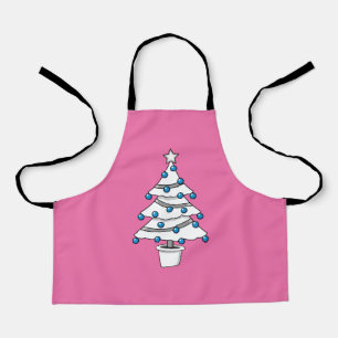 Tablier Arbre de Noël blanc