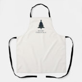 Tablier Arbre de Noël bleu et vert de la marine (Recto)