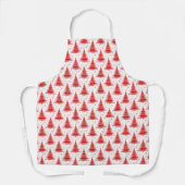 Tablier Arbre de Noël Design Motif rouge (Recto)