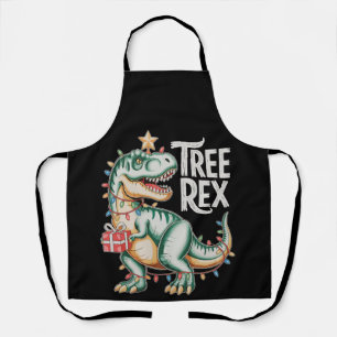 Tablier Arbre de Noël Dinosaure T Rex Lumières de Noël Vac
