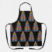 Tablier Arbre de Noël fait de Crayons Vie de l'enseignant  (Recto)