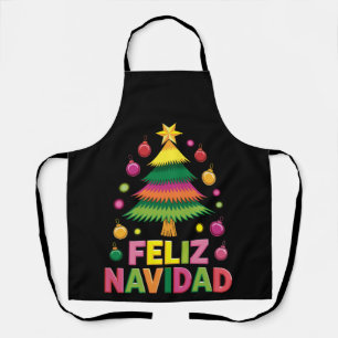 Tablier Arbre de Noël Feliz Navidad Fêtes espagnoles Xmas