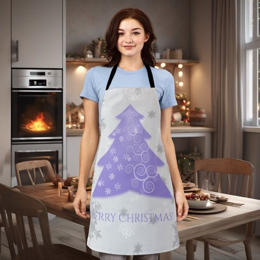 Tablier Arbre de Noël Festif Lavande Apron