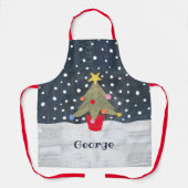 Tablier Arbre de Noël mignon personnalisé (Recto)