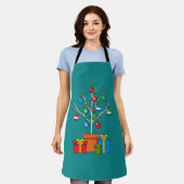 Tablier Arbre de Noël minimal avec présentation (Porté)