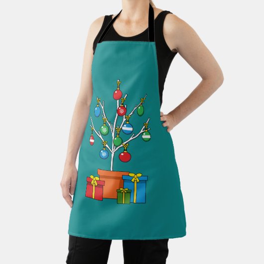 Tablier Arbre de Noël minimal avec présentation (Insitu)