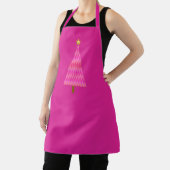 Tablier Arbre de Noël moderne Fuchsia Pink Ombre (Insitu)