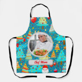 Tablier Arbre de Noël Personnalisé Maman Photo Cadeau de v (Recto)