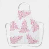 Tablier Arbre de Noël rose moderne (Recto)
