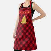 Tablier Arbre de Noël Rouge et Noir Buffalo Plaid (Insitu)