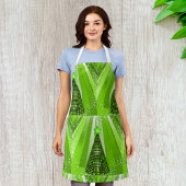 Tablier Arbre de Noël vert moderne avec étoile