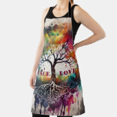 Tablier ARBRE DE VIE. Paix, Amour (modifiable) (Insitu)