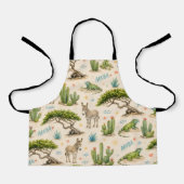 Tablier Arbre divi d'Aruba, âne, iguane, cactus (Recto)