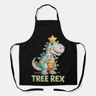 Tablier Arbre Rex Noël Dinosaure T Rex Xmas Lumières