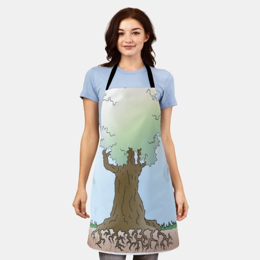 TABLIER ARBRE VERT (Porté)