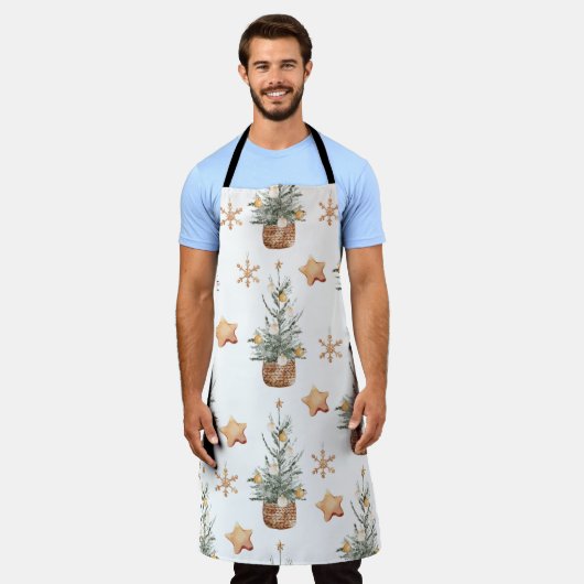 Tablier Arbre vert de Noël | Joyeux Noël (Porté)
