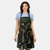 Tablier Arbres À feuillage persistant de Noël rustiques Ve (Porté)
