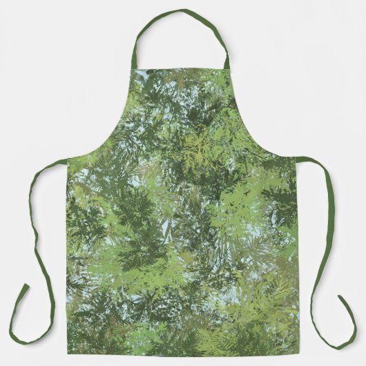Tablier Arbres à feuilles vertes avec ciel bleu apparaissa (Recto)