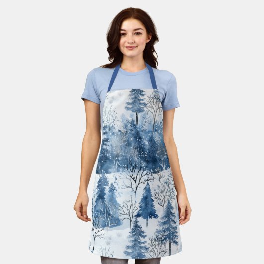 Tablier Arbres de Noël Blue White Mountain (Porté)