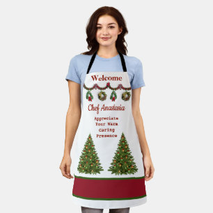 Tablier Arbres de Noël Chef Appréciation de vacances sur m