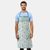 Tablier Arbres de Noël et étoiles de Scandi (Porté)