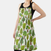 Tablier Arbres d'été : Motif vert sans joint (Insitu)