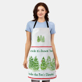 Tablier Arbres d'hiver peints à la main à l'extérieur des  (Porté)