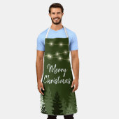 Tablier Arbres et lumières de Noël (Porté)