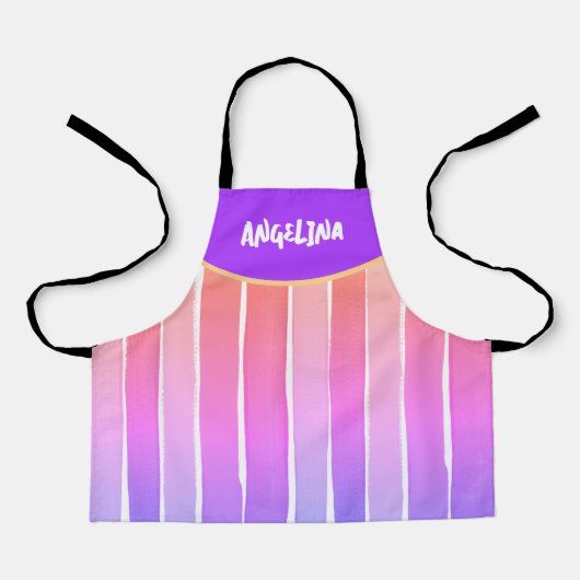 Tablier Arc en arc-en-ciel Peinture Party Artiste Nom de l (Recto)