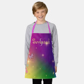 Tablier Arc-en-ciel Abstrait Fairy Lights Papillons (Porté)