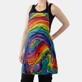 Tablier arc-en-ciel abstrait multicolore (Insitu)