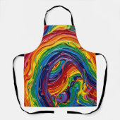 Tablier arc-en-ciel abstrait multicolore (Recto)