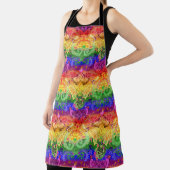 Tablier Arc-en-ciel Dragon Damask - Couleurs Gay pride (Insitu)