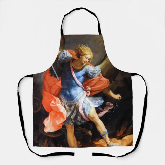 Tablier Archange Michael piétine Satan, Guido Reni (Recto)