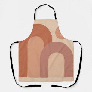 Tablier Arches Abstraites Minimalistes en Terracotta 