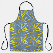 Tablier Architecte et dessinateur Vieux outils scolaires M (Recto)