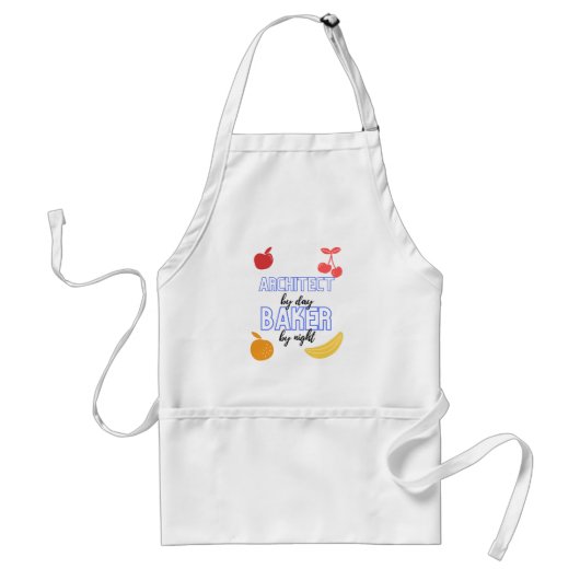 Tablier Architecte Par Jour Baker Par Nuit Funny Baking Ca (Devant)