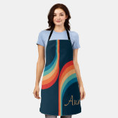 Tablier Arcs colorés de style rétro (Porté)