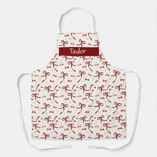 Tablier Arcs de Noël Tout-sur-impression tablier, Moyen ta (Recto)